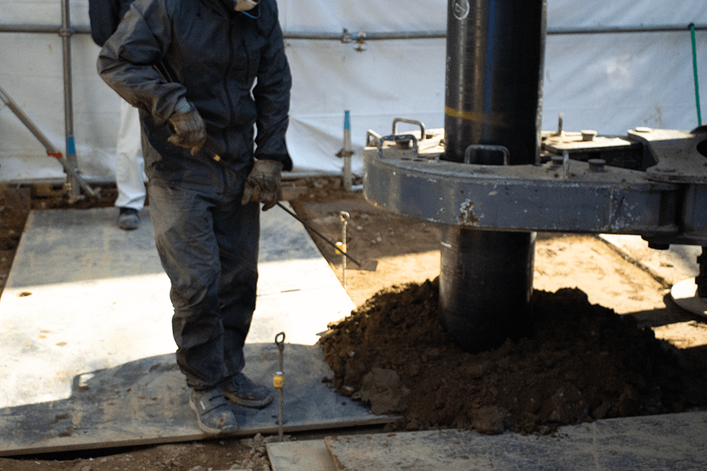 Ｓ造テナントビル新築杭工事